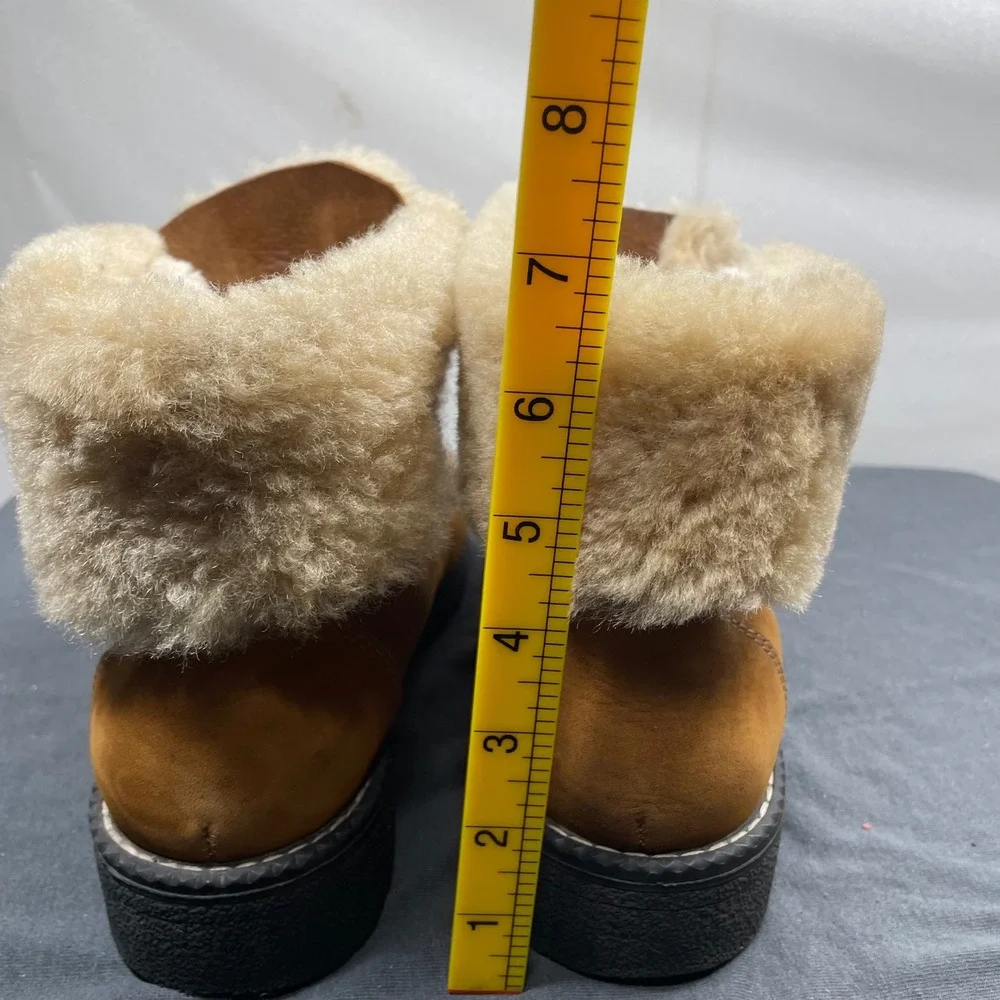 J.Crew Women Nordic Hiking Boots Nubuck Leather 8 Tan F8444 Mountain Gorpcore